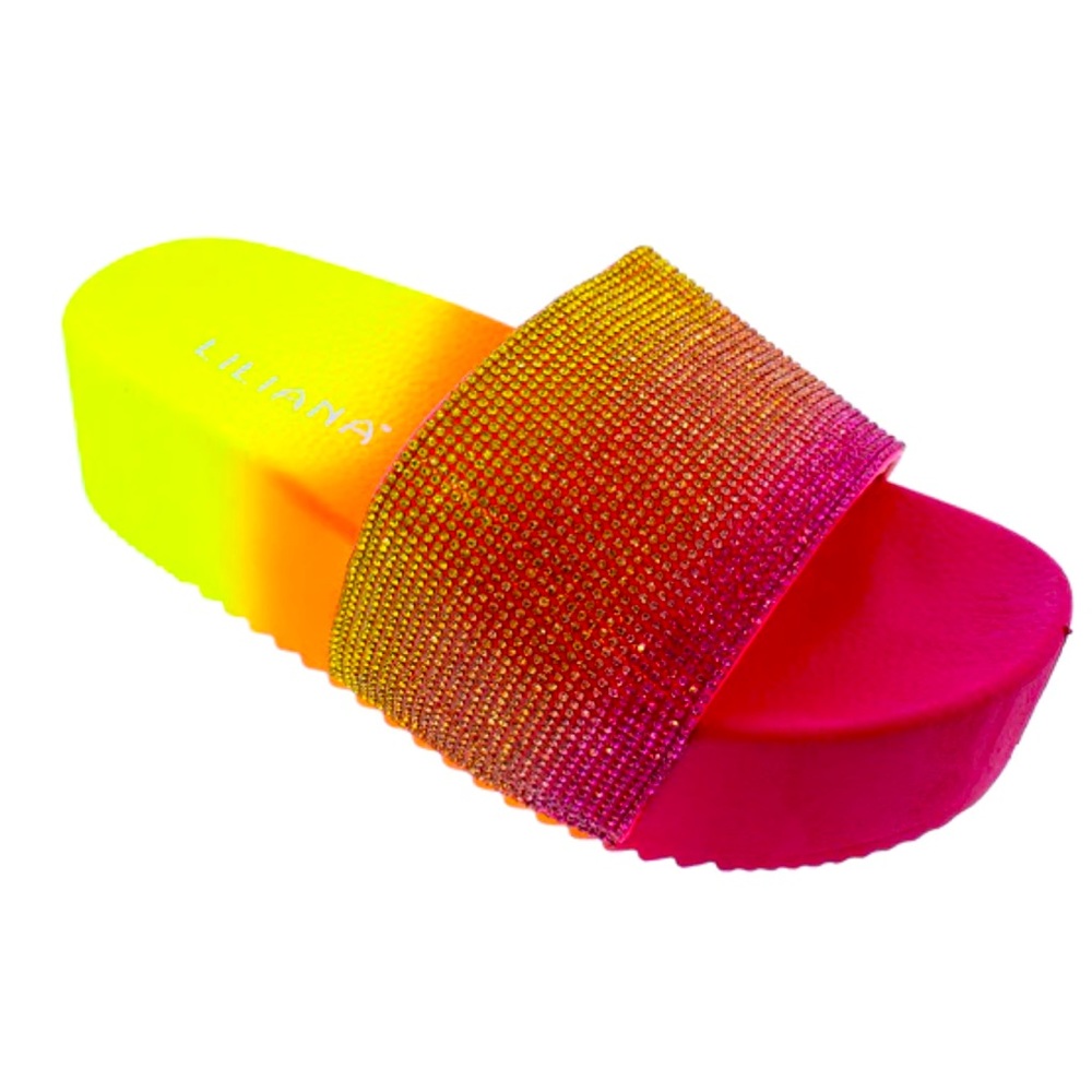 BNWT OMBRÉ BLING SLIDES